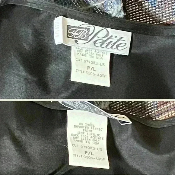 Vintage 90s Western Boho Blue Geometric Pattern Vest. Made in the USA. Size M L - Picture 10 of 11